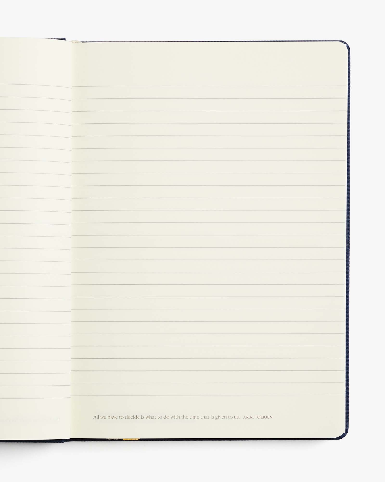 The Ruled Minimalist Notebook | Bound Linen Canvas