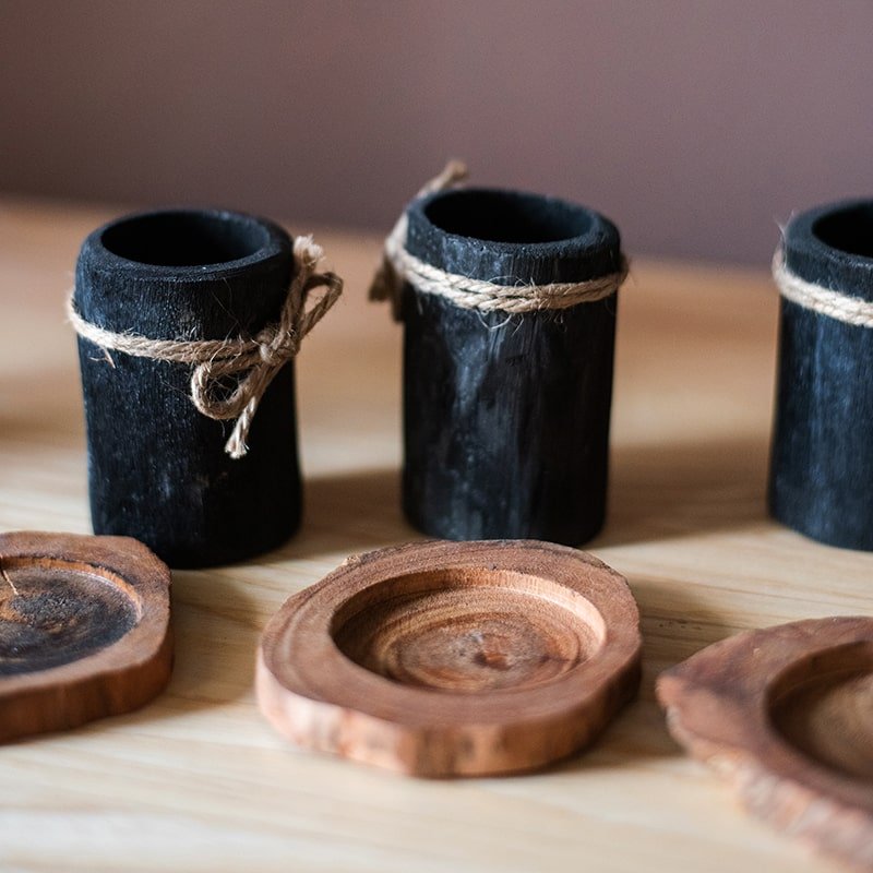 The Carbon Vessel | Organic Charcoal Desktop Planter